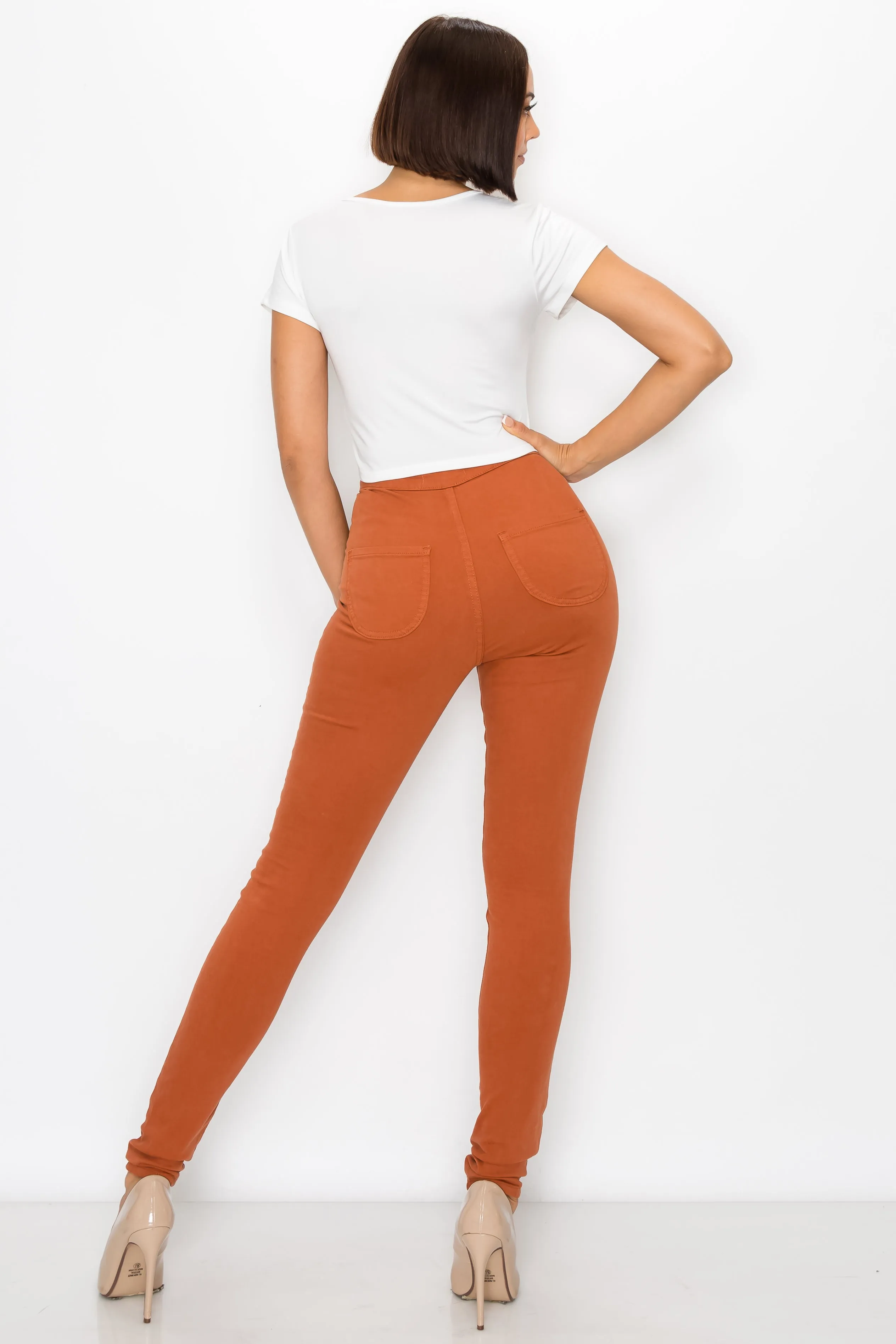 1166 Women's Super High Waisted Color Skinny Jeans