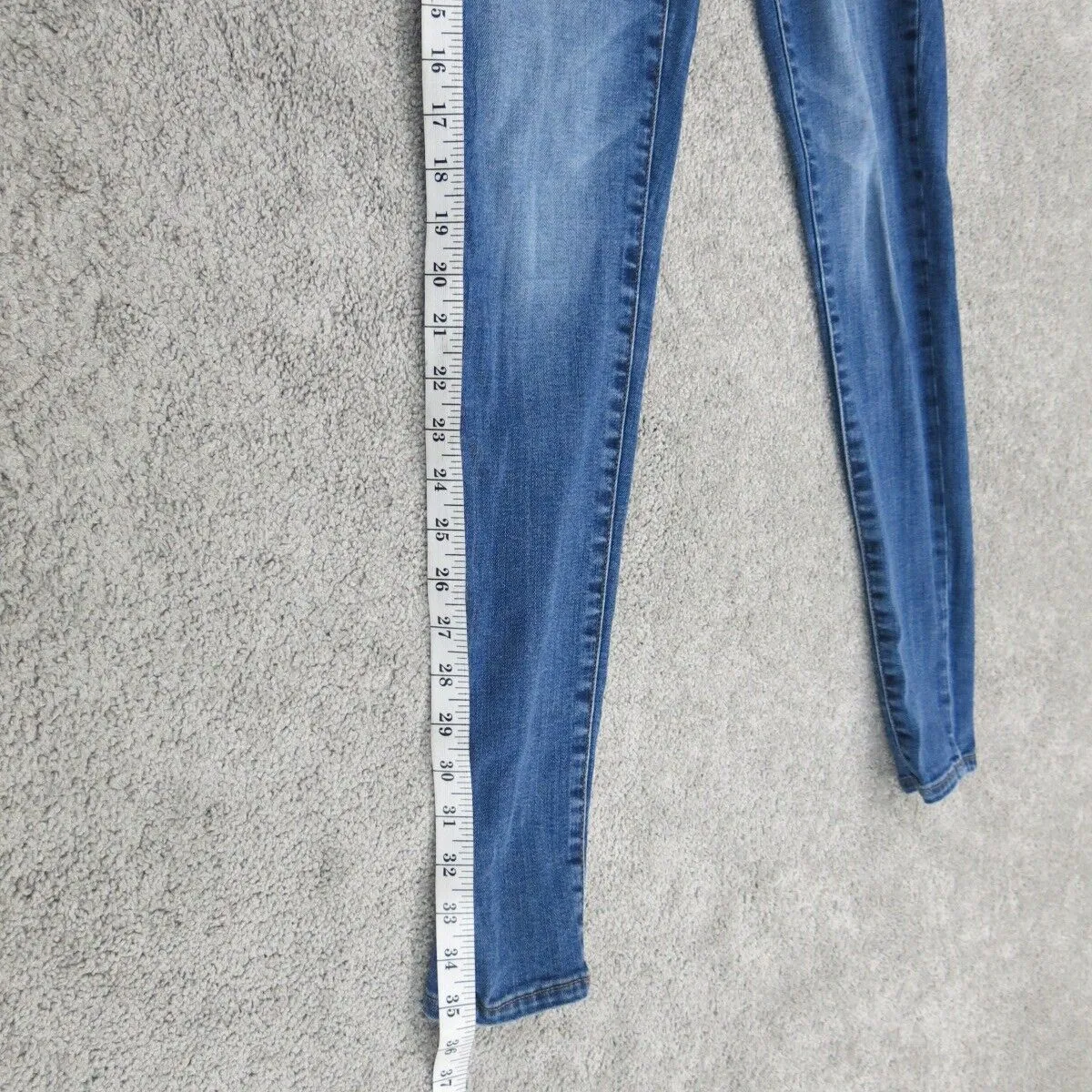 American Eagle Women Super Skinny Jeans Mid Rise Pockets Blue Size 4 Regular