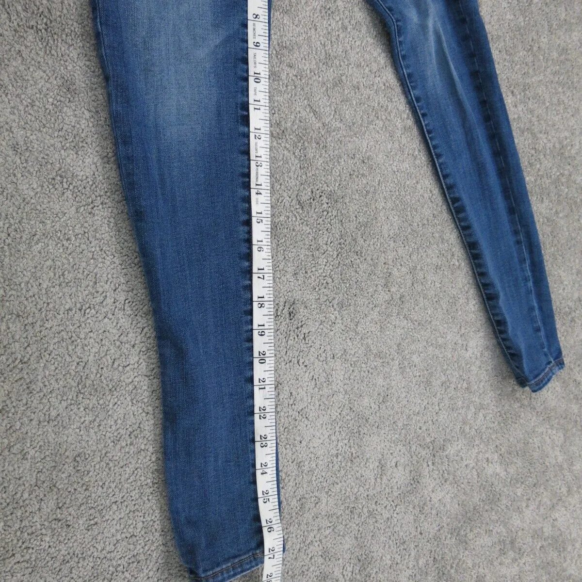 American Eagle Women Super Skinny Jeans Mid Rise Pockets Blue Size 4 Regular