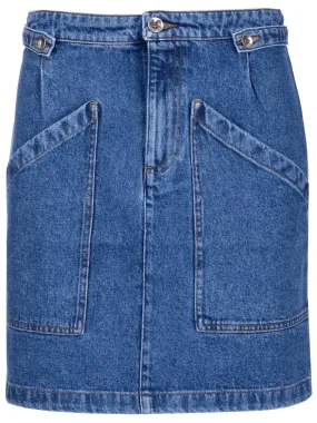 A.P.C. High-Waisted Denim Mini Skirt