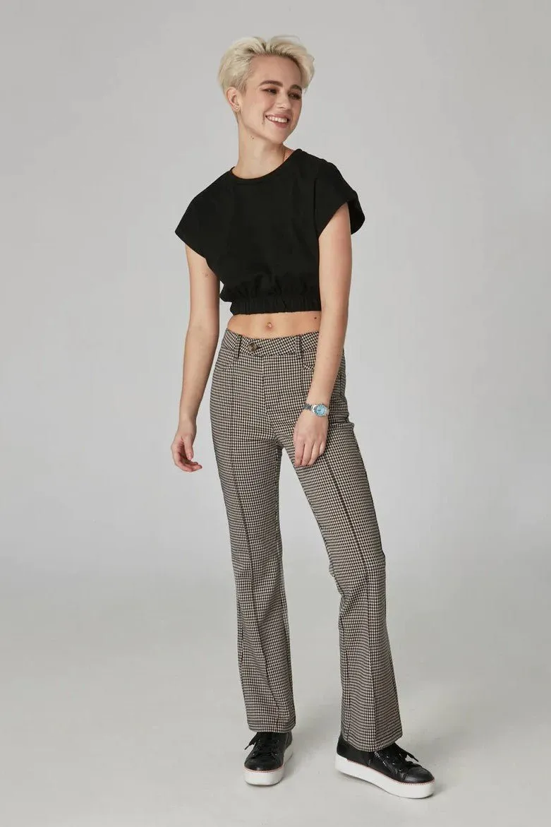 Azure High Rise Jacquard Pant