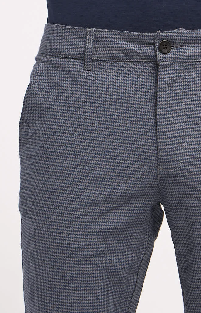 Ben Sherman Tonal Houndstooth Slim Flat Front Pant