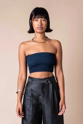 Blue Snake Tube Top