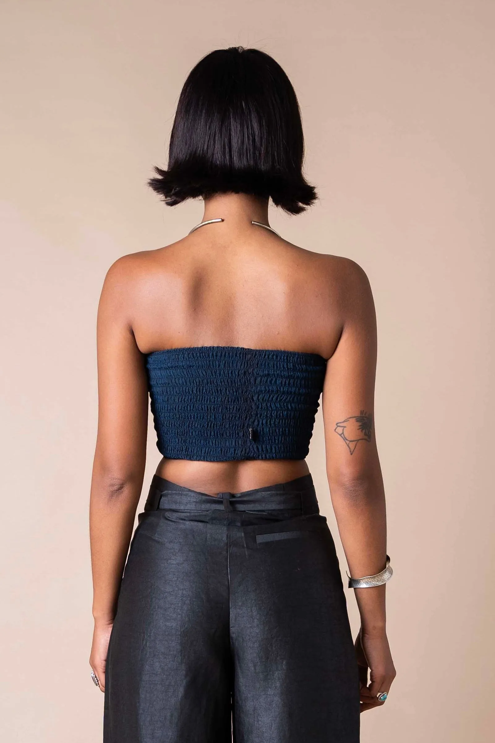 Blue Snake Tube Top