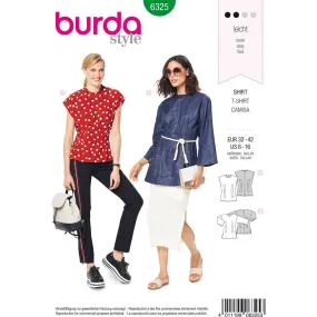 Burda Style Pattern B6325 Misses' top with fitted waist