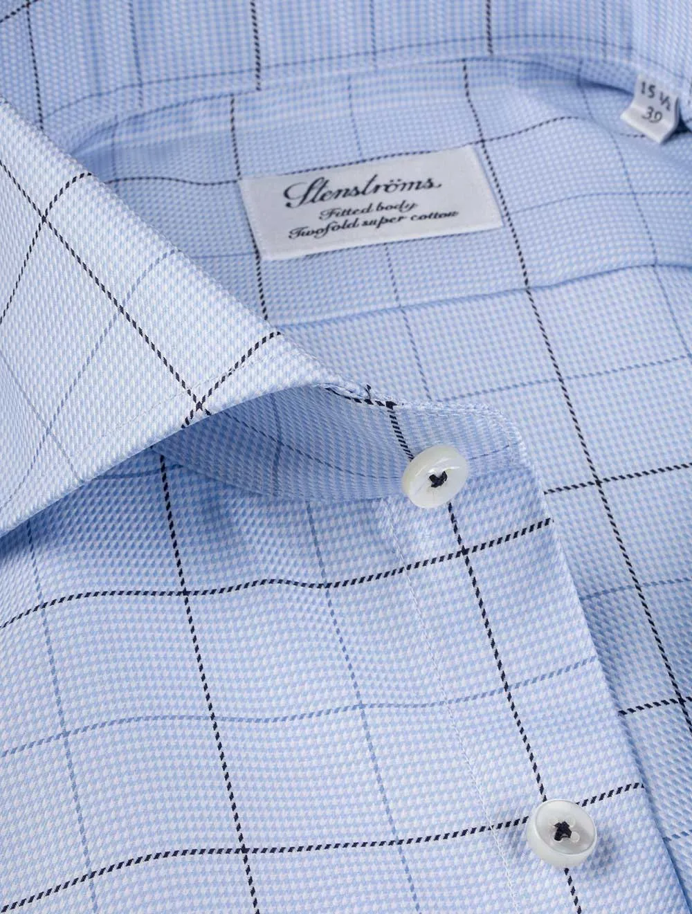 Checked Twill Shirt Blue