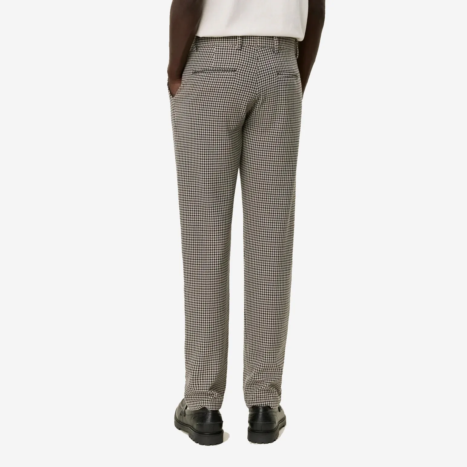 Como Regular Houndstooth Suit Pants - Light Desert Sand/Black