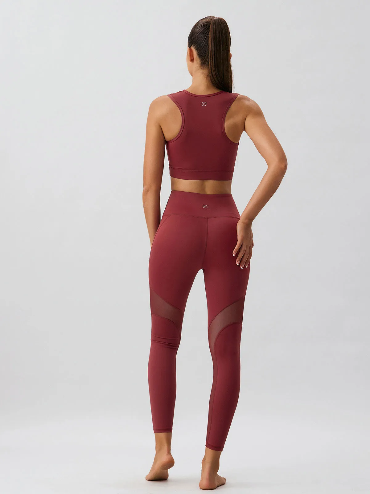 Dark Red Mesh Tank Top - High Support