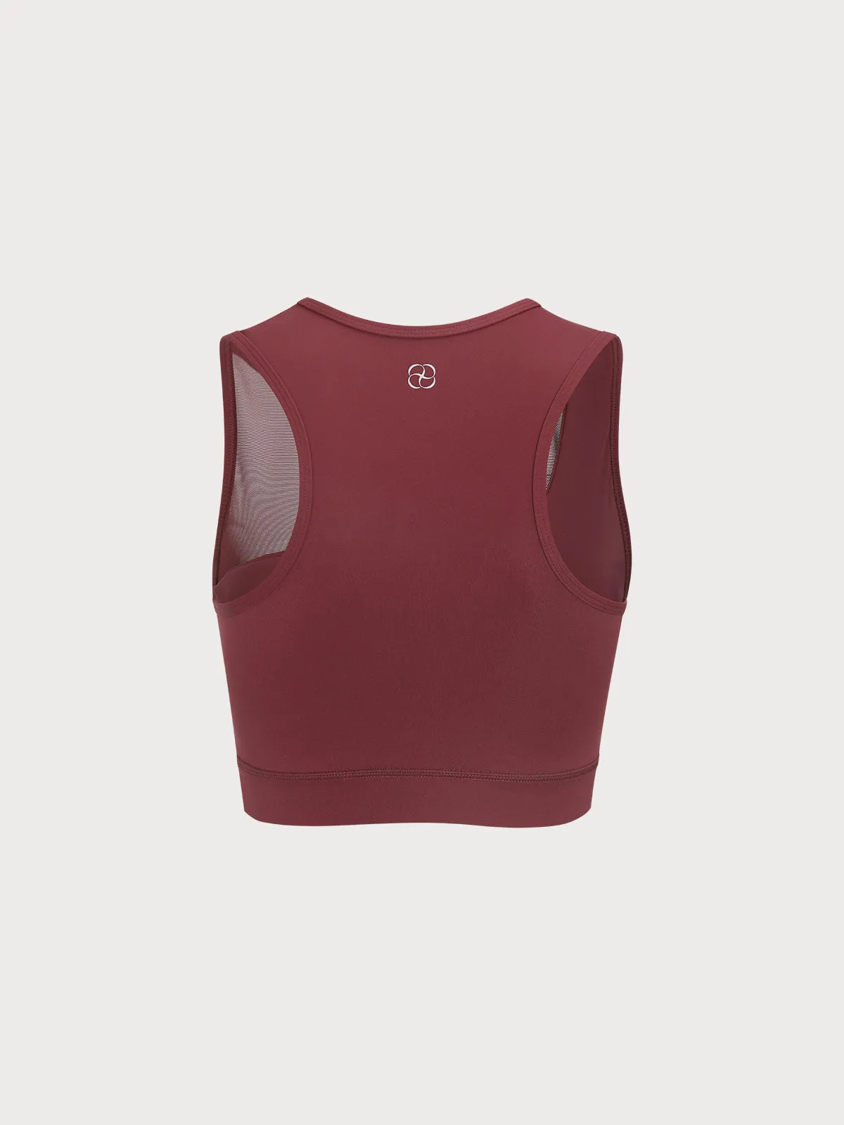 Dark Red Mesh Tank Top - High Support