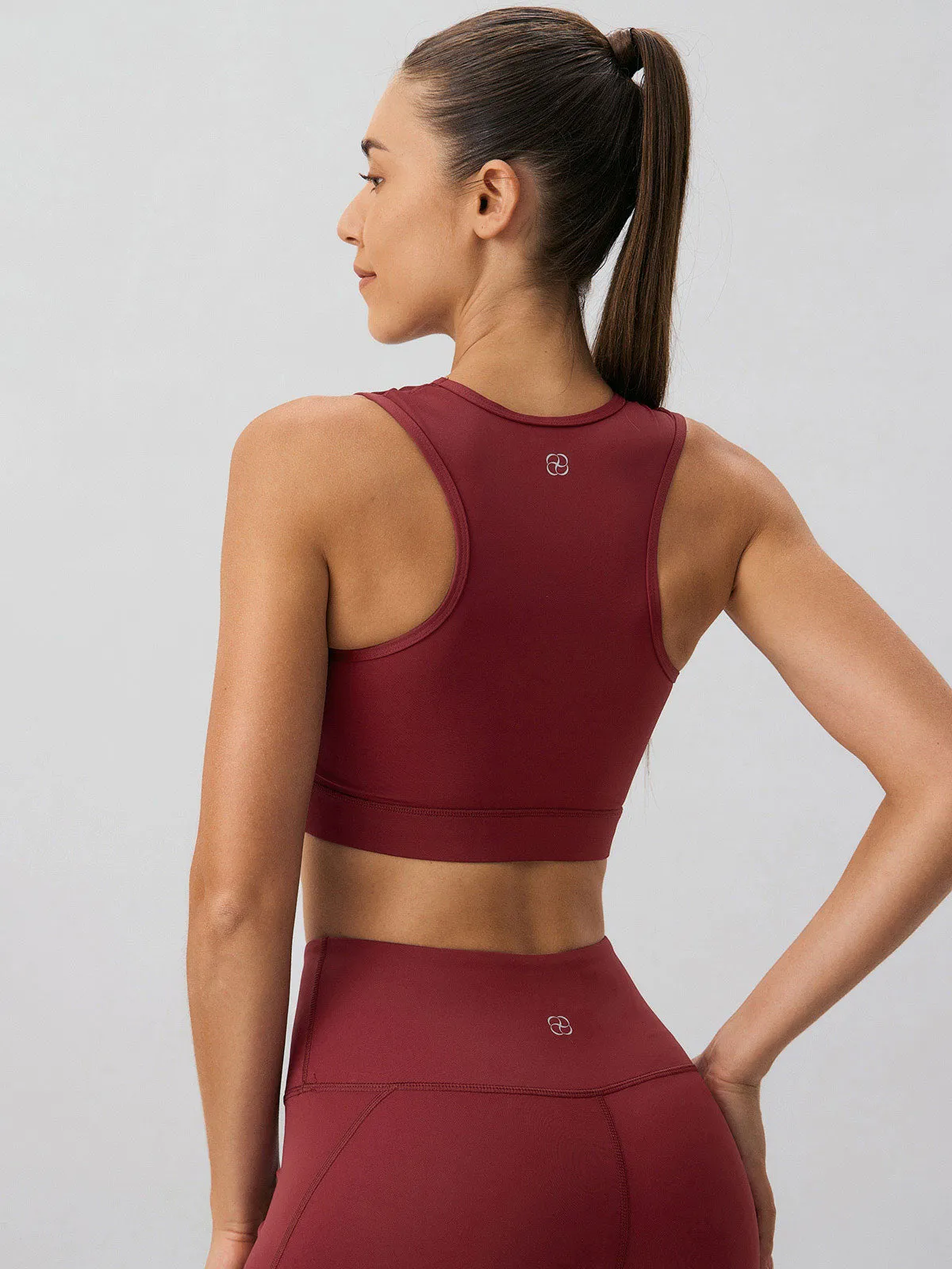 Dark Red Mesh Tank Top - High Support