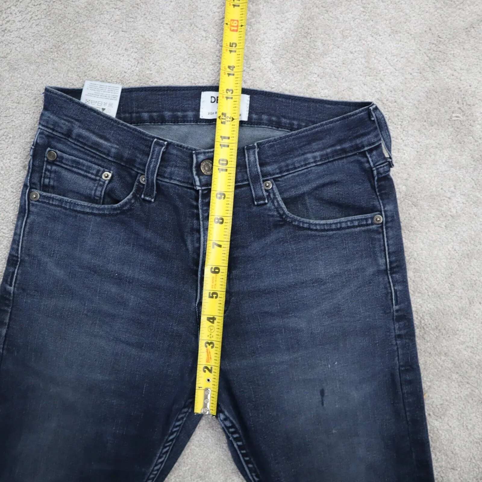 Denizen From Levis Mens Skinny Jeans High Rise Five Pockets Design Blue W29XL32