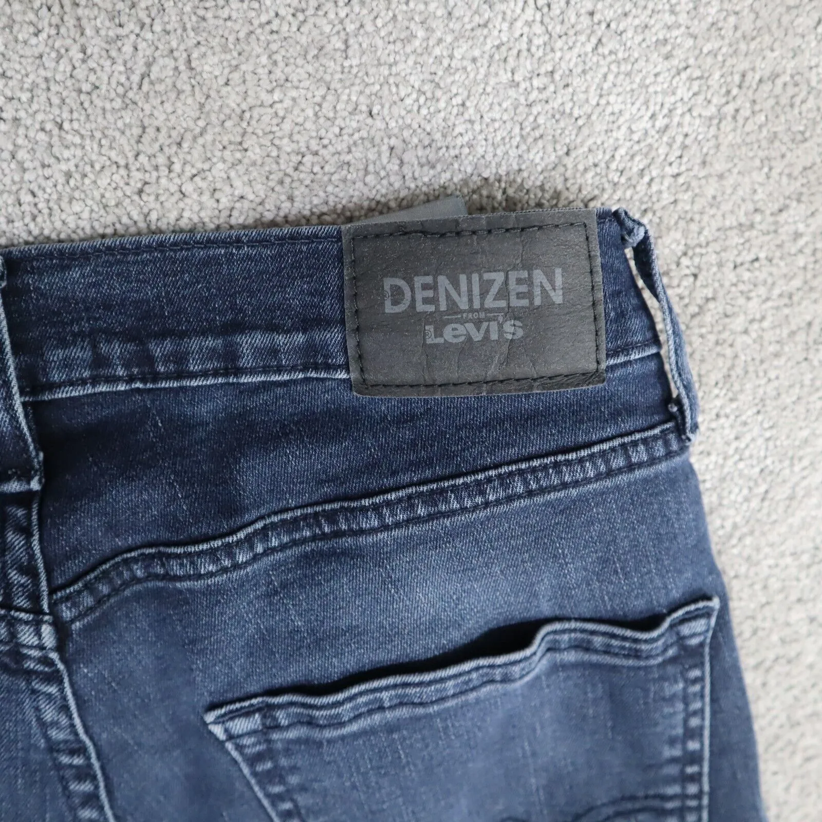 Denizen From Levis Mens Skinny Jeans High Rise Five Pockets Design Blue W29XL32