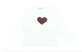 Doe a Dear- Long Sleeve Tee w/ Heart Appliqué