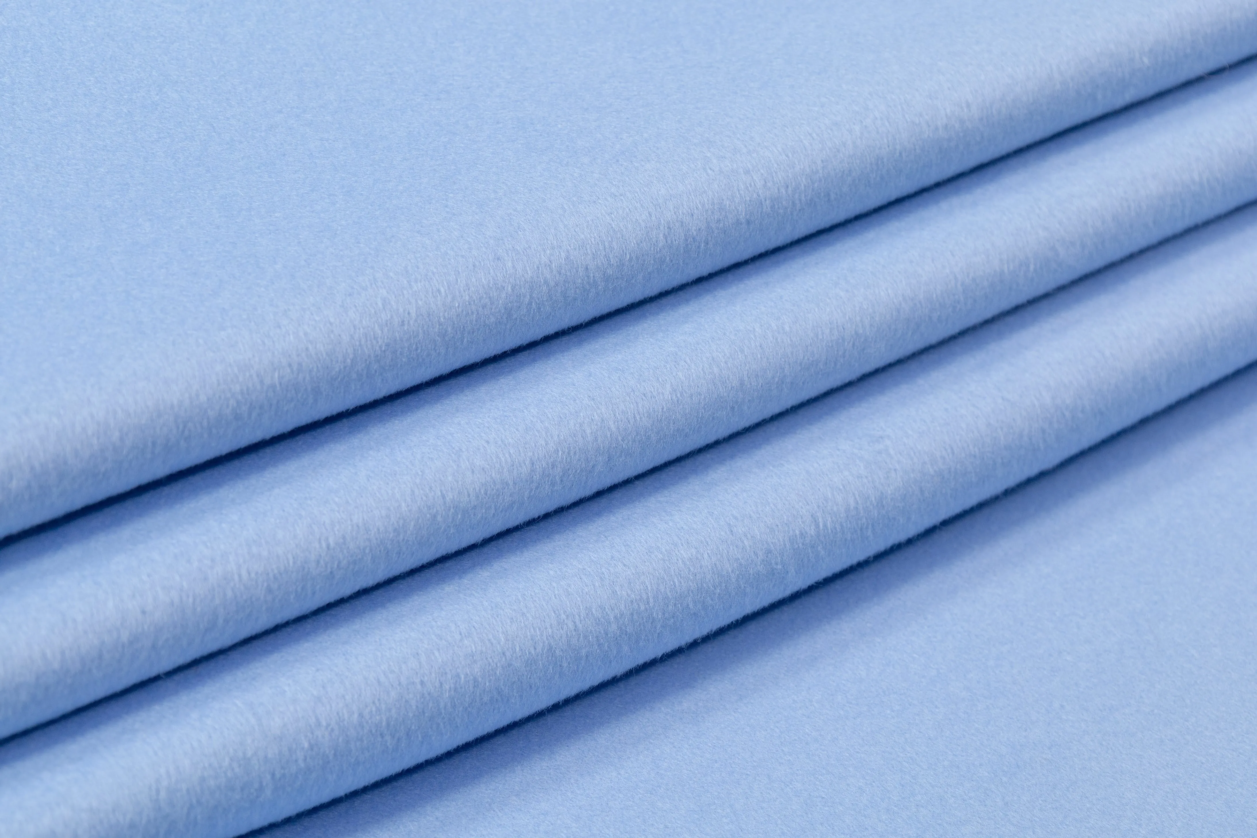 Double Faced Italian Wool Coating - Carolina Blue