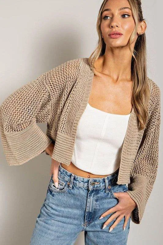 Eyelet Knit Cardigan