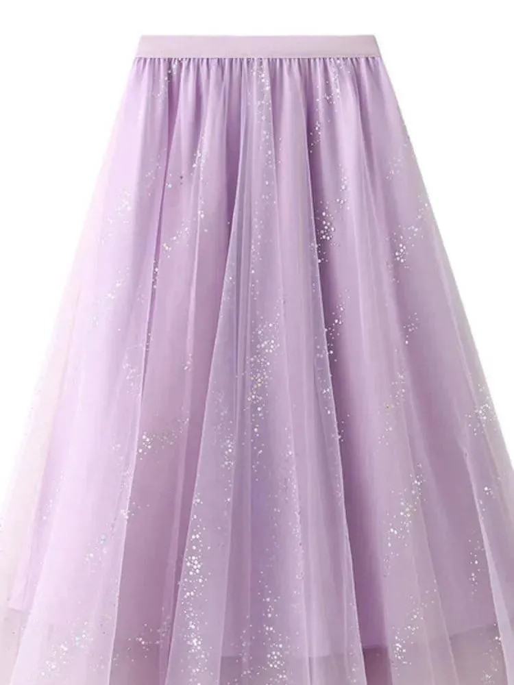 Fairy Style High-Waisted A-Line Skirt