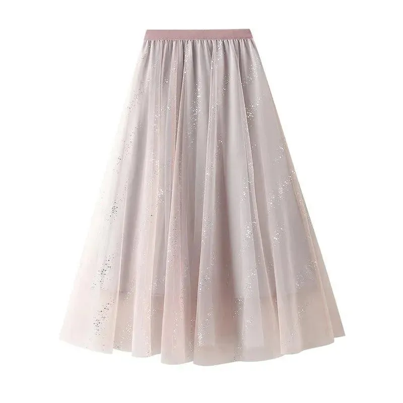 Fairy Style High-Waisted A-Line Skirt