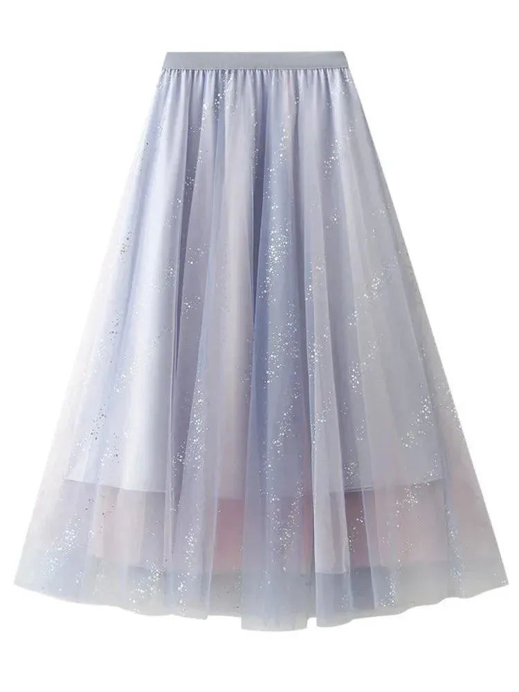 Fairy Style High-Waisted A-Line Skirt