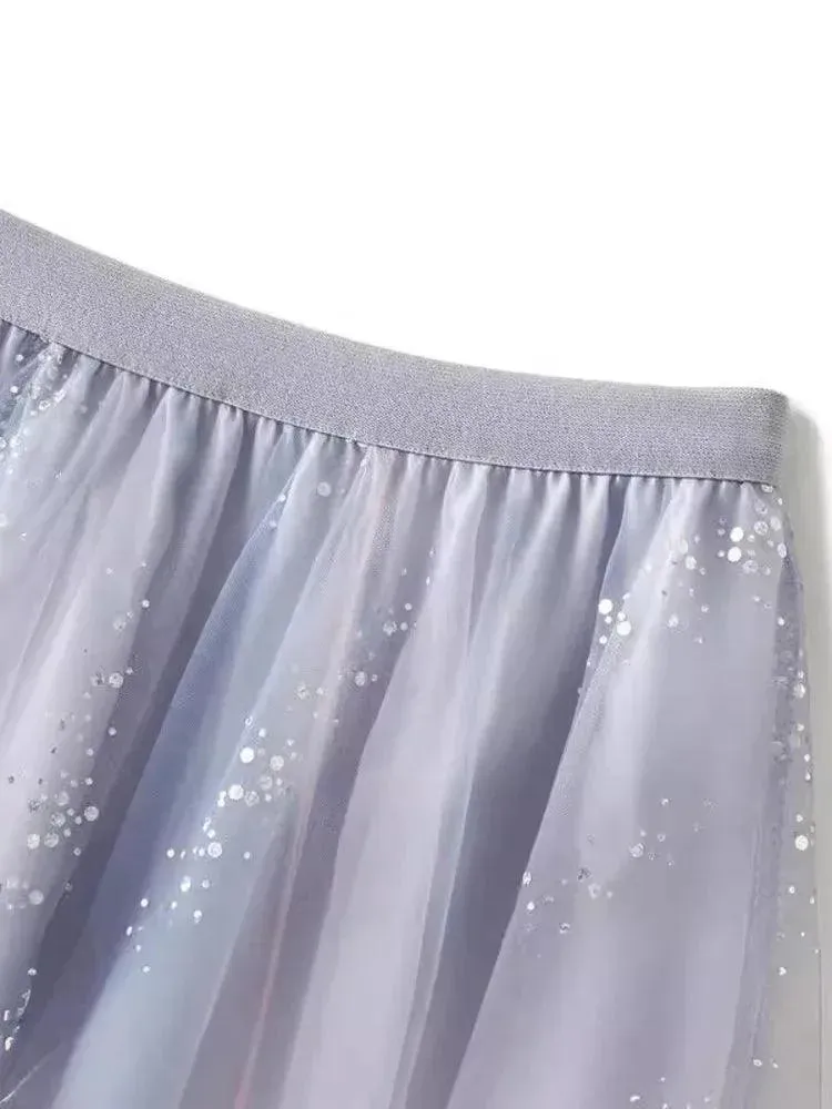 Fairy Style High-Waisted A-Line Skirt