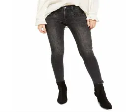 Free People Women's Jet Low Rise Skinny Jeans Black Size 30