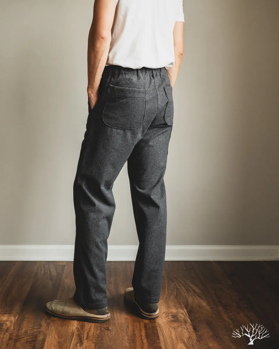 French Work Pants - Houndstooth Charcoal Grey