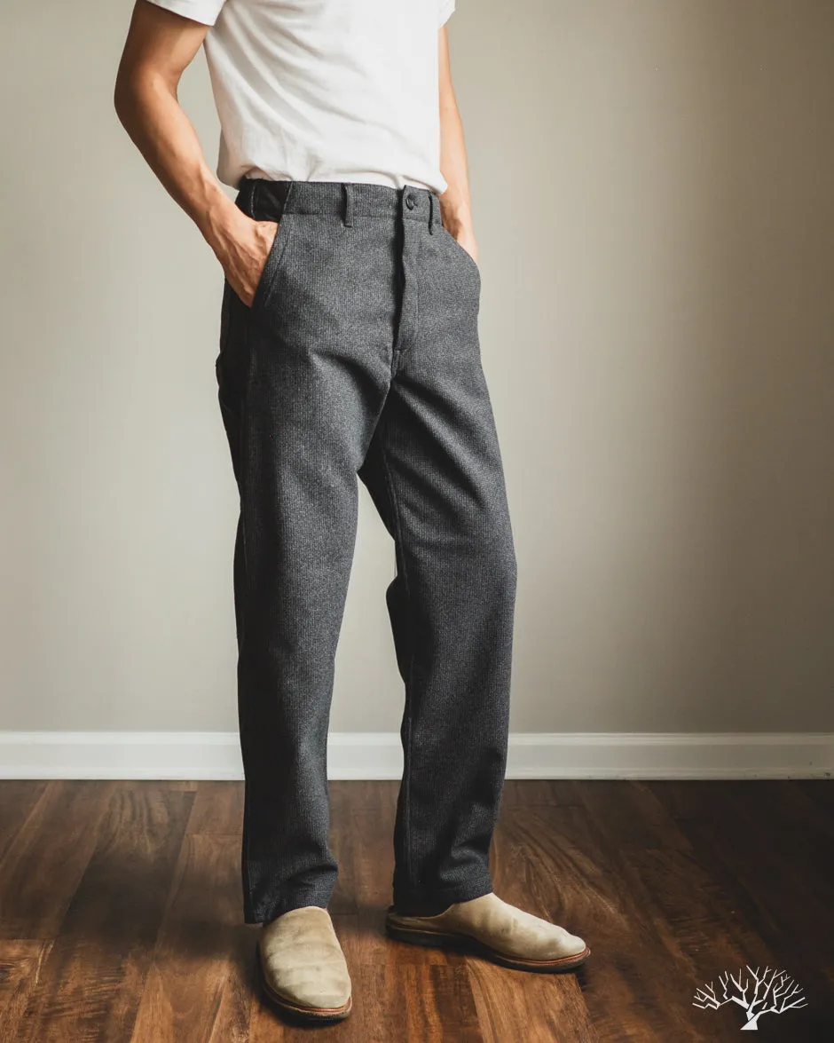 French Work Pants - Houndstooth Charcoal Grey