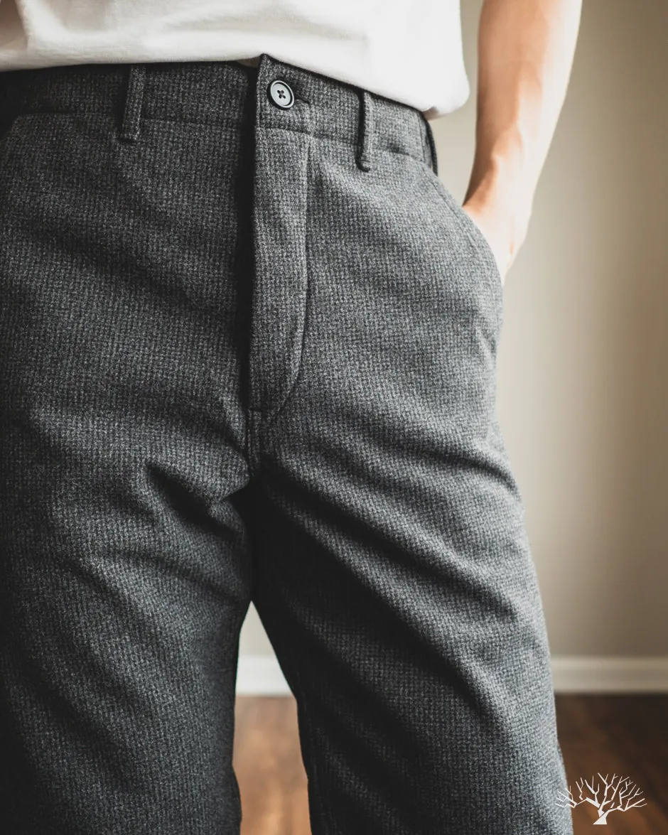 French Work Pants - Houndstooth Charcoal Grey