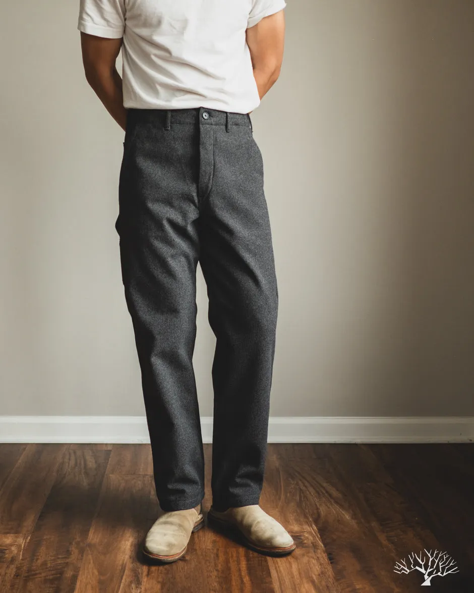 French Work Pants - Houndstooth Charcoal Grey