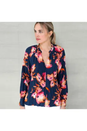 go by Go Silk Go Crease It Up Top T1771-SPEA | Peonies Aover