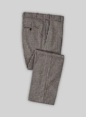 Harris Tweed Houndstooth Ebony Brown Pants