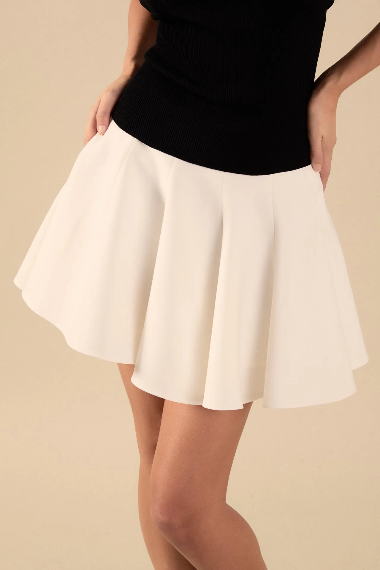 High Waisted Circle Mini Skirt