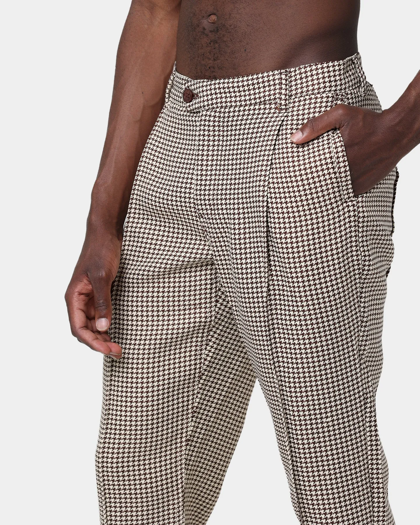 Honor The Gift Houndstooth Pants Tobacco