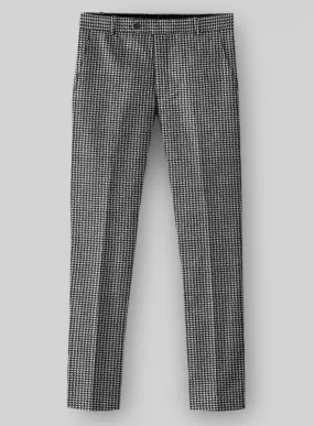 Houndstooth Black Tweed Pants