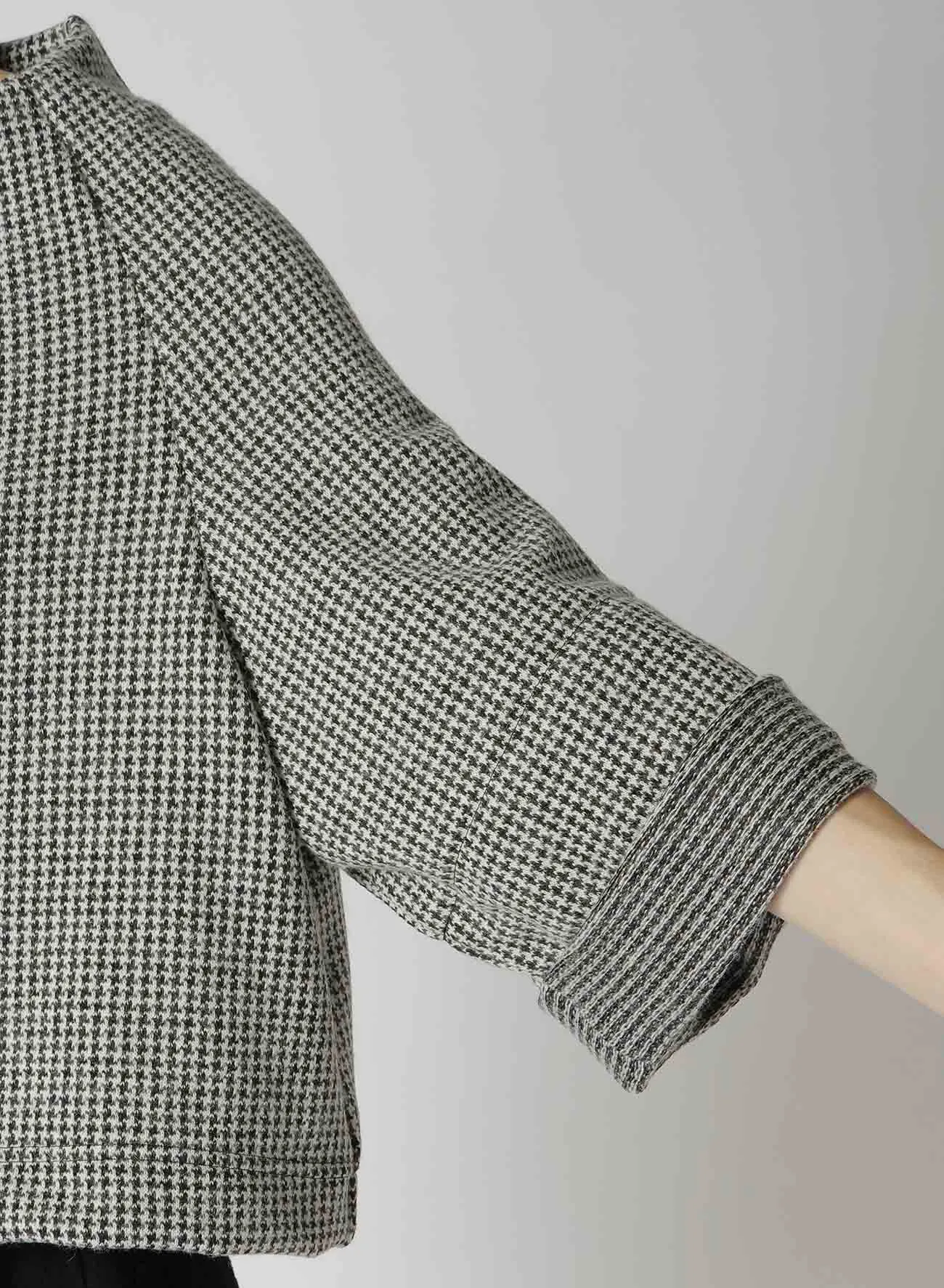 HOUNDSTOOTH JACQUARD 4-BUTTON JACKET