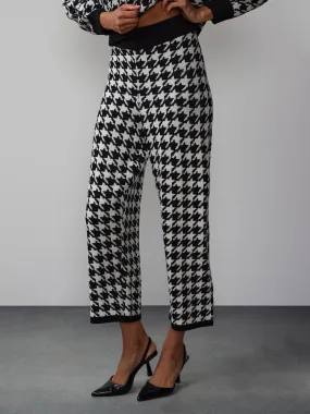 Houndstooth Sweater Knit Pant