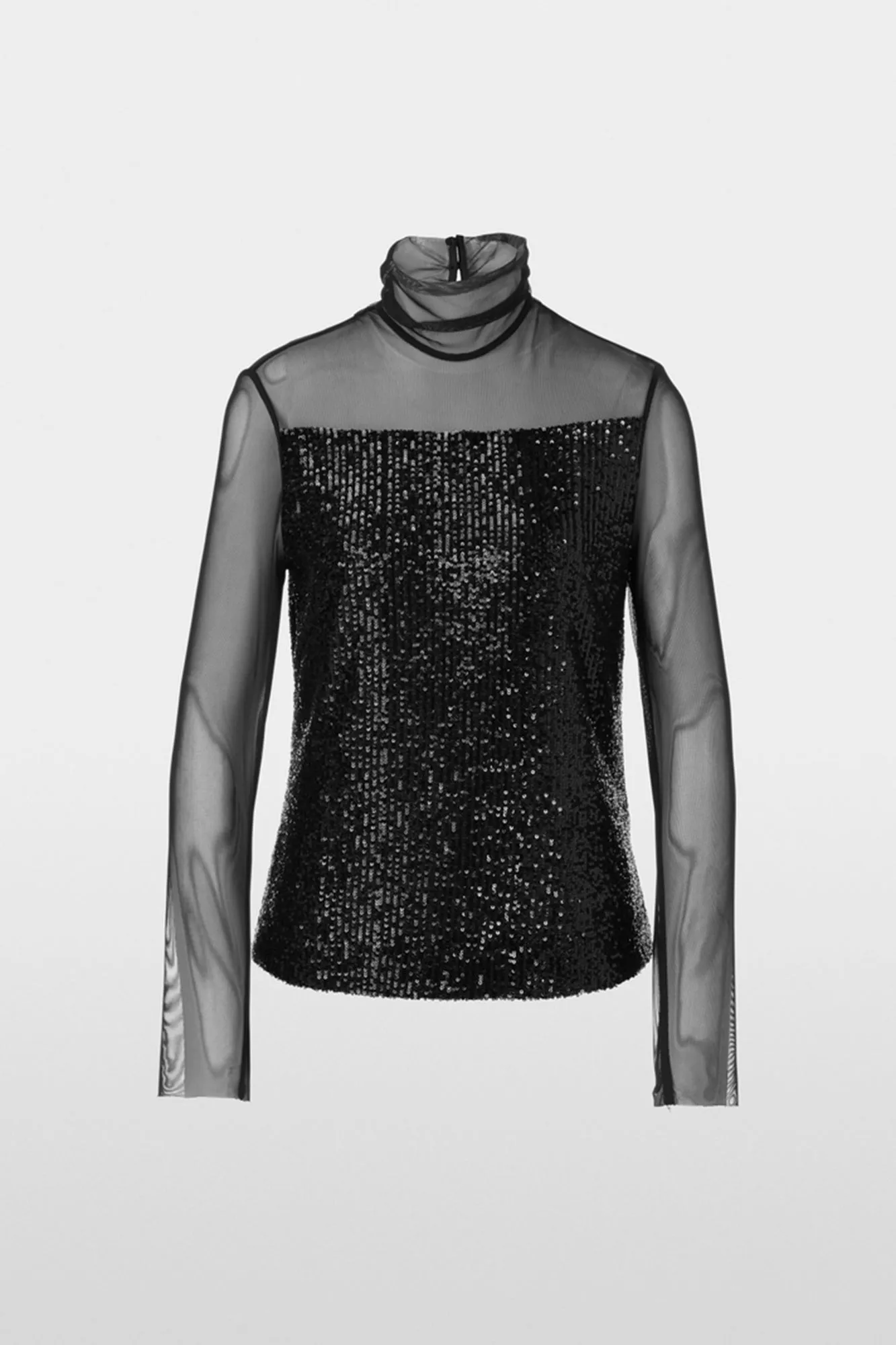 Leo Finesse Slip-On Blouse with Sequins Black