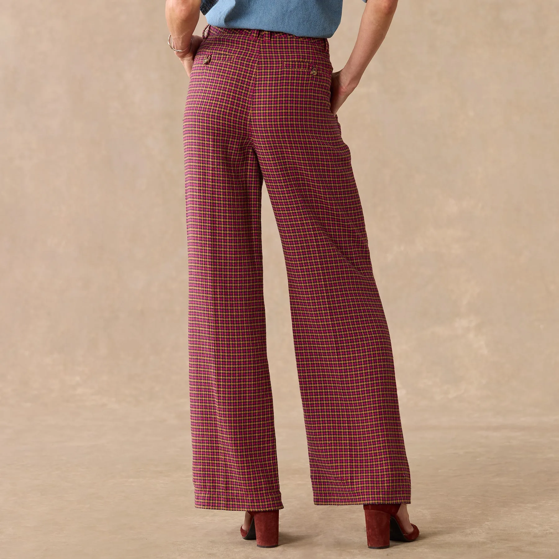 Mayra Plaid Pants, Petite