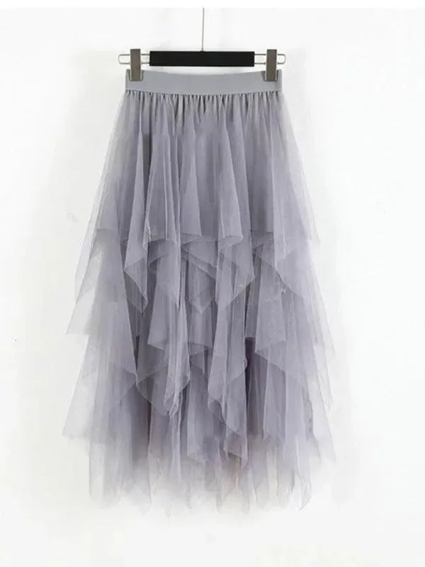 Mesh Multilayered High Waist Fairy Skirt