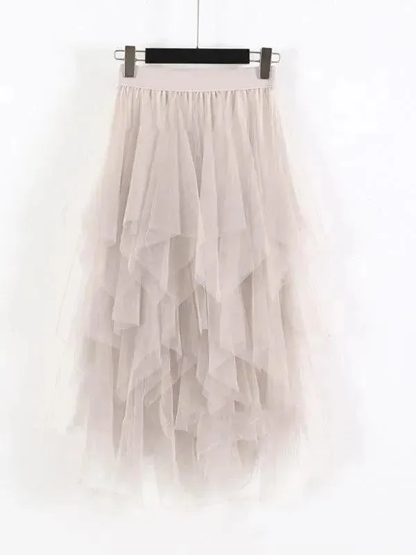 Mesh Multilayered High Waist Fairy Skirt