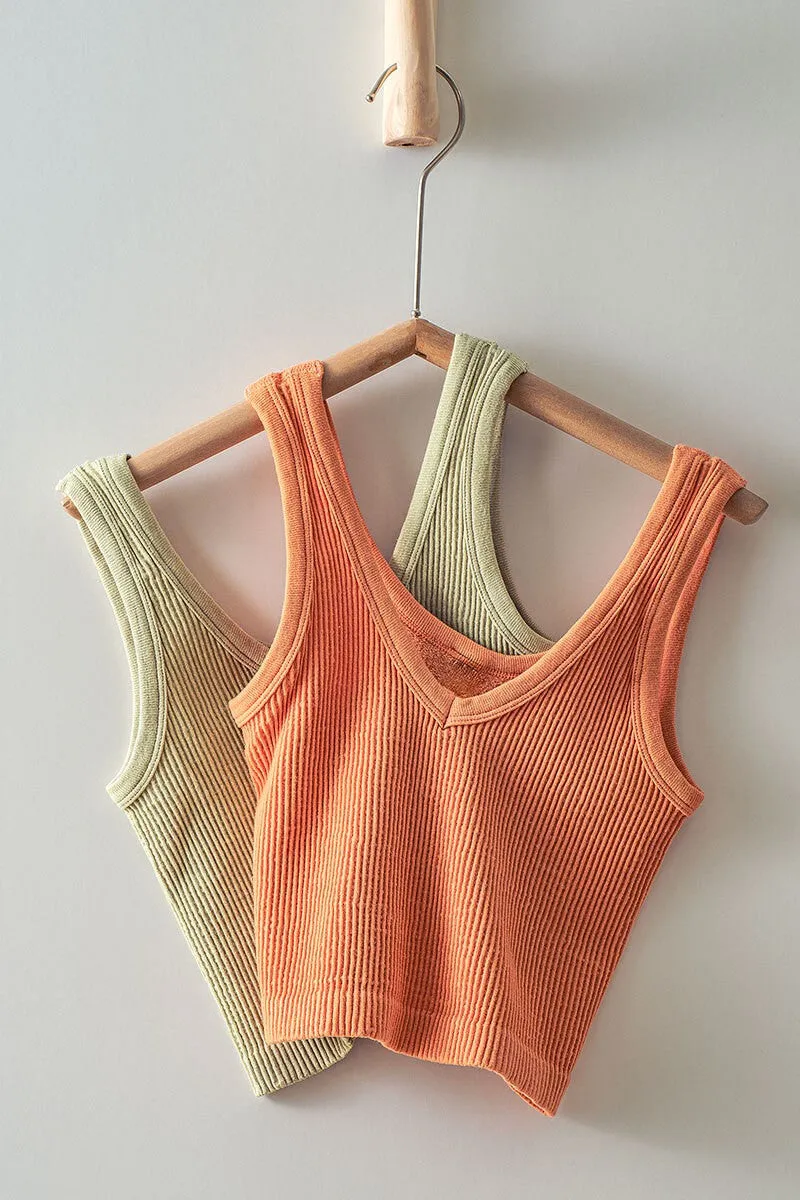 Mia Seamless Ribbed Crop Tank