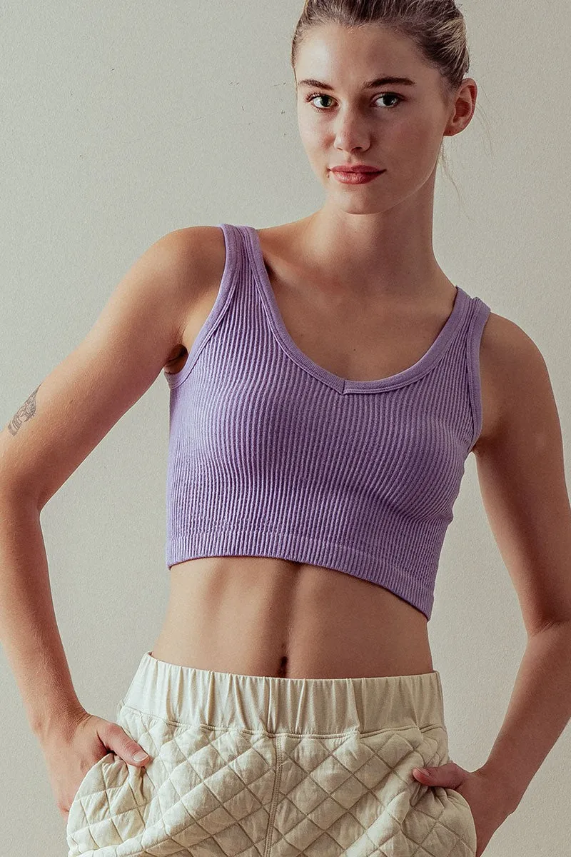 Mia Seamless Ribbed Crop Tank