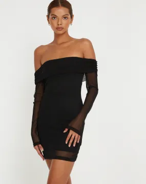 Nasami Mini Dress in Black