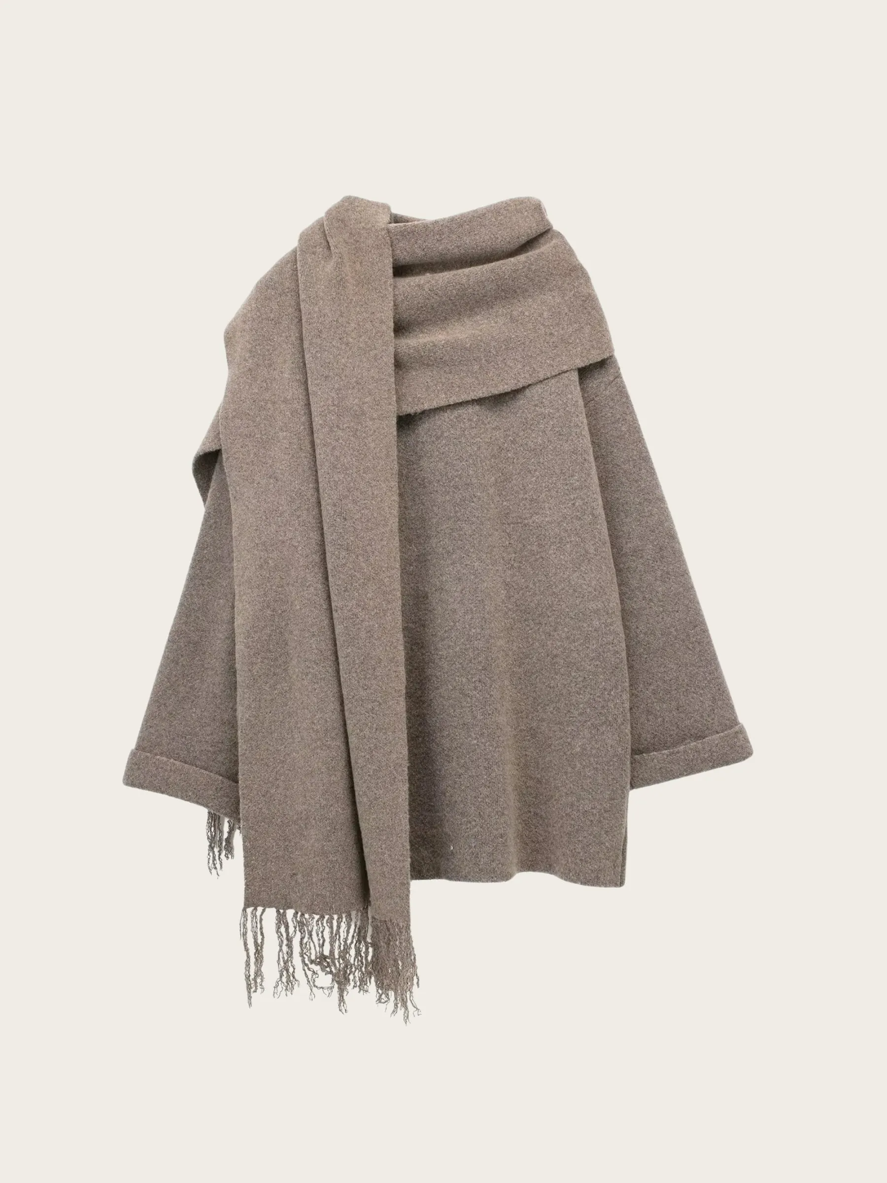 Nylee Wool Coat with Scarf Detail