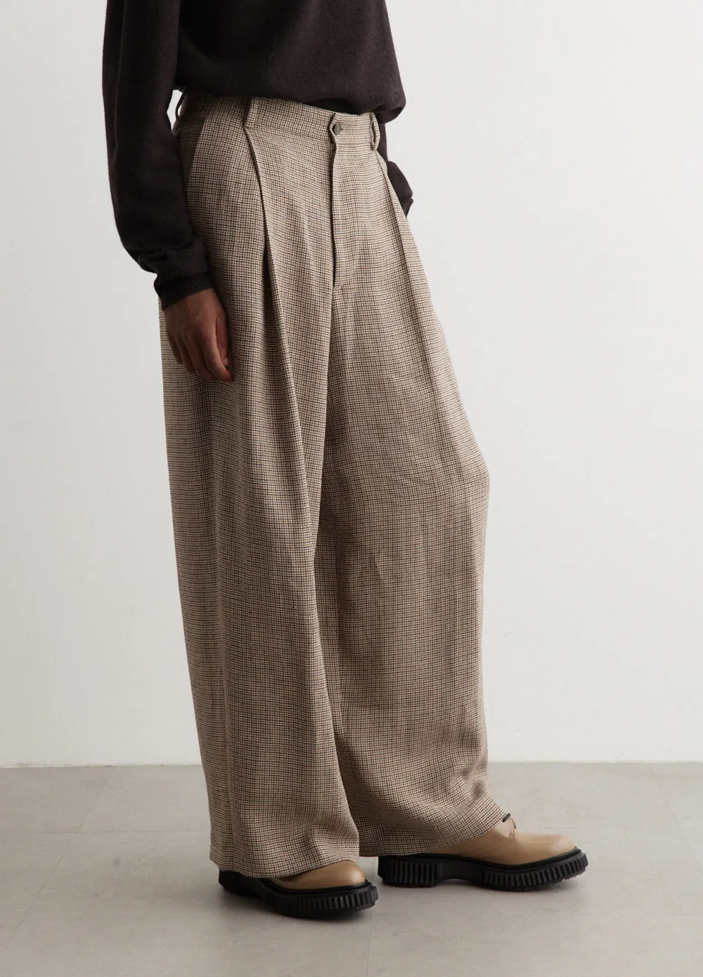 Pepper Linen Houndstooth Pants