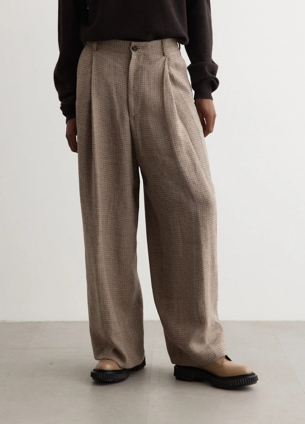 Pepper Linen Houndstooth Pants