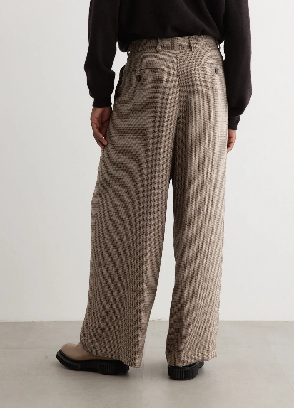 Pepper Linen Houndstooth Pants