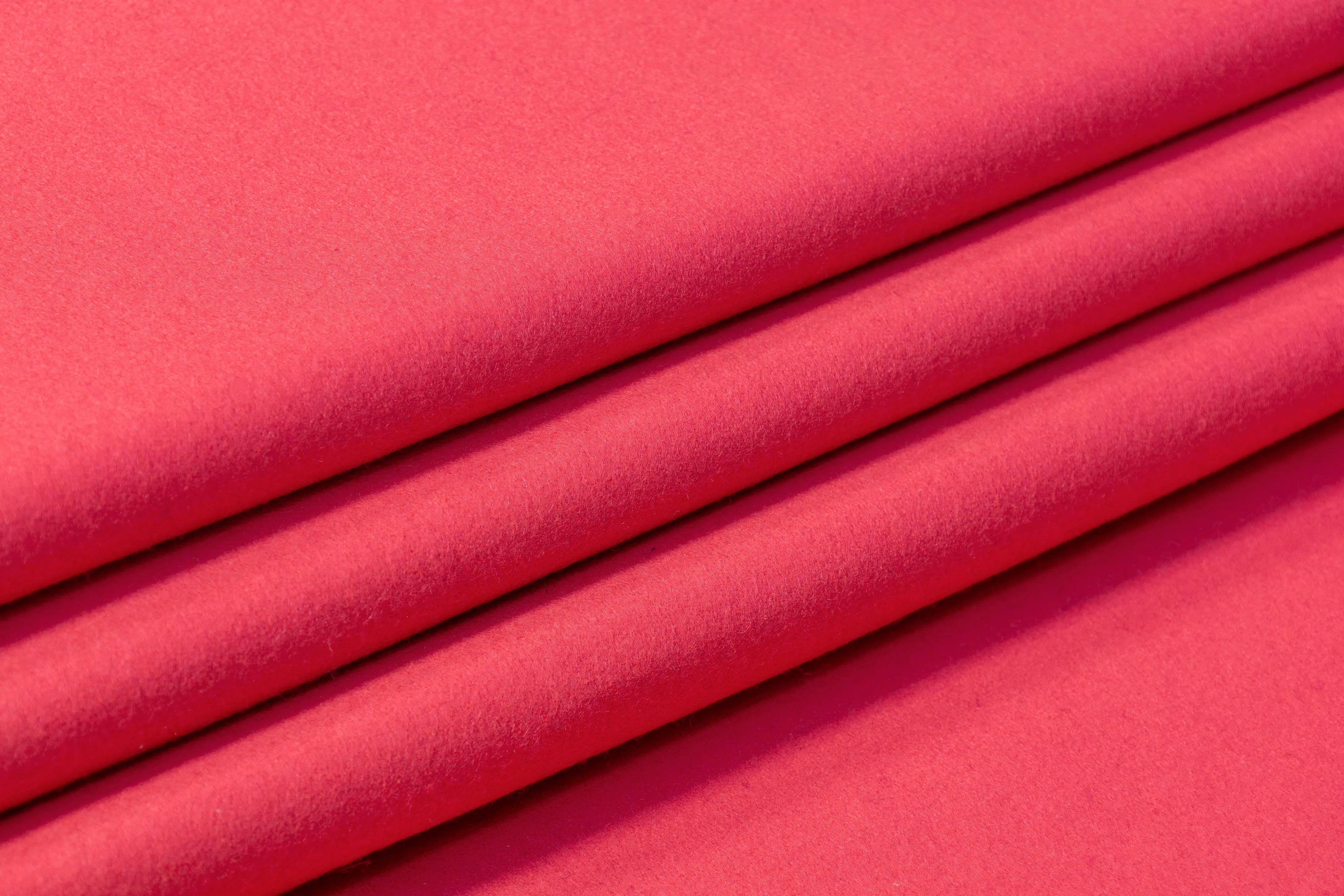 Poly Wool Melton Coating - Pink