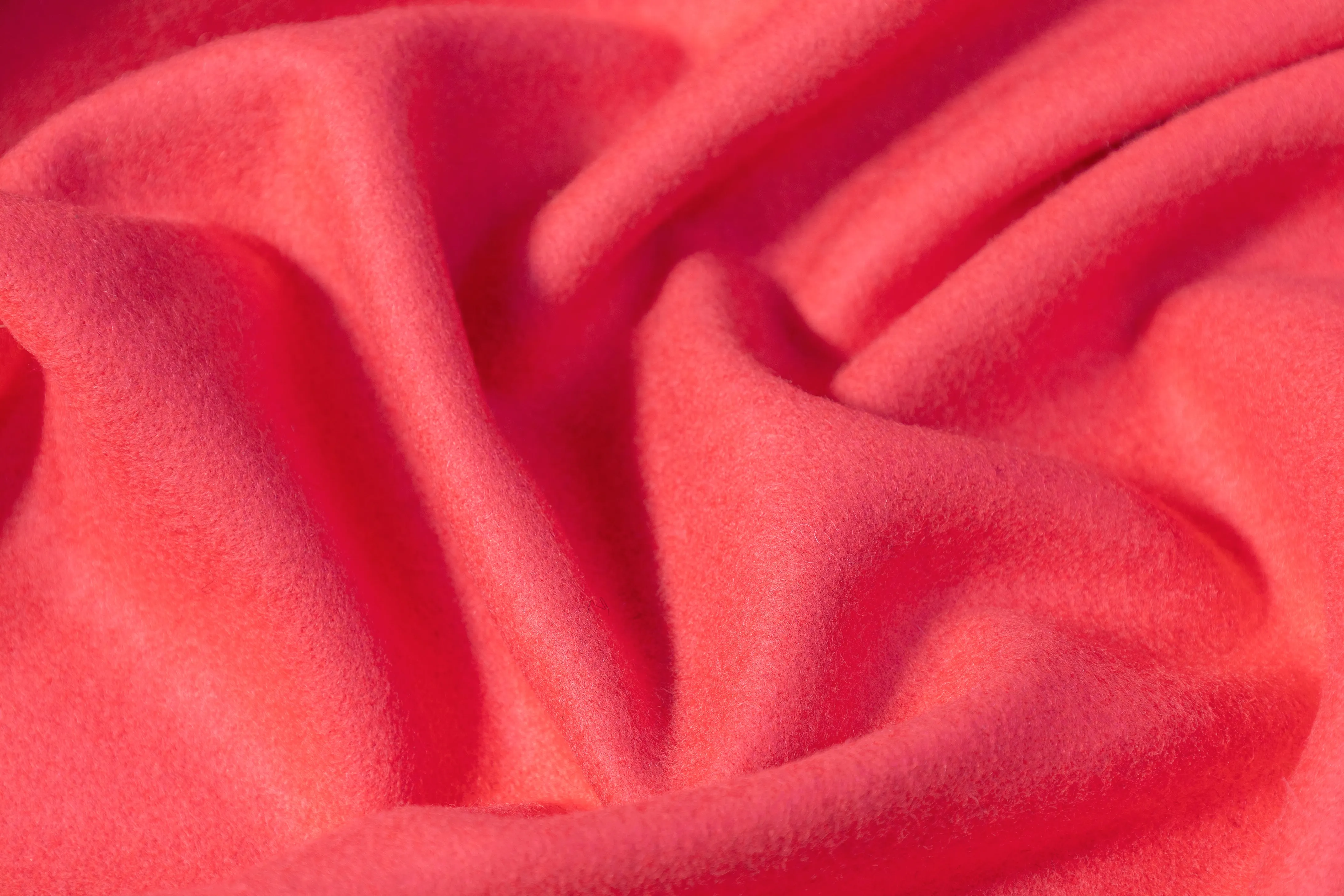 Poly Wool Melton Coating - Pink