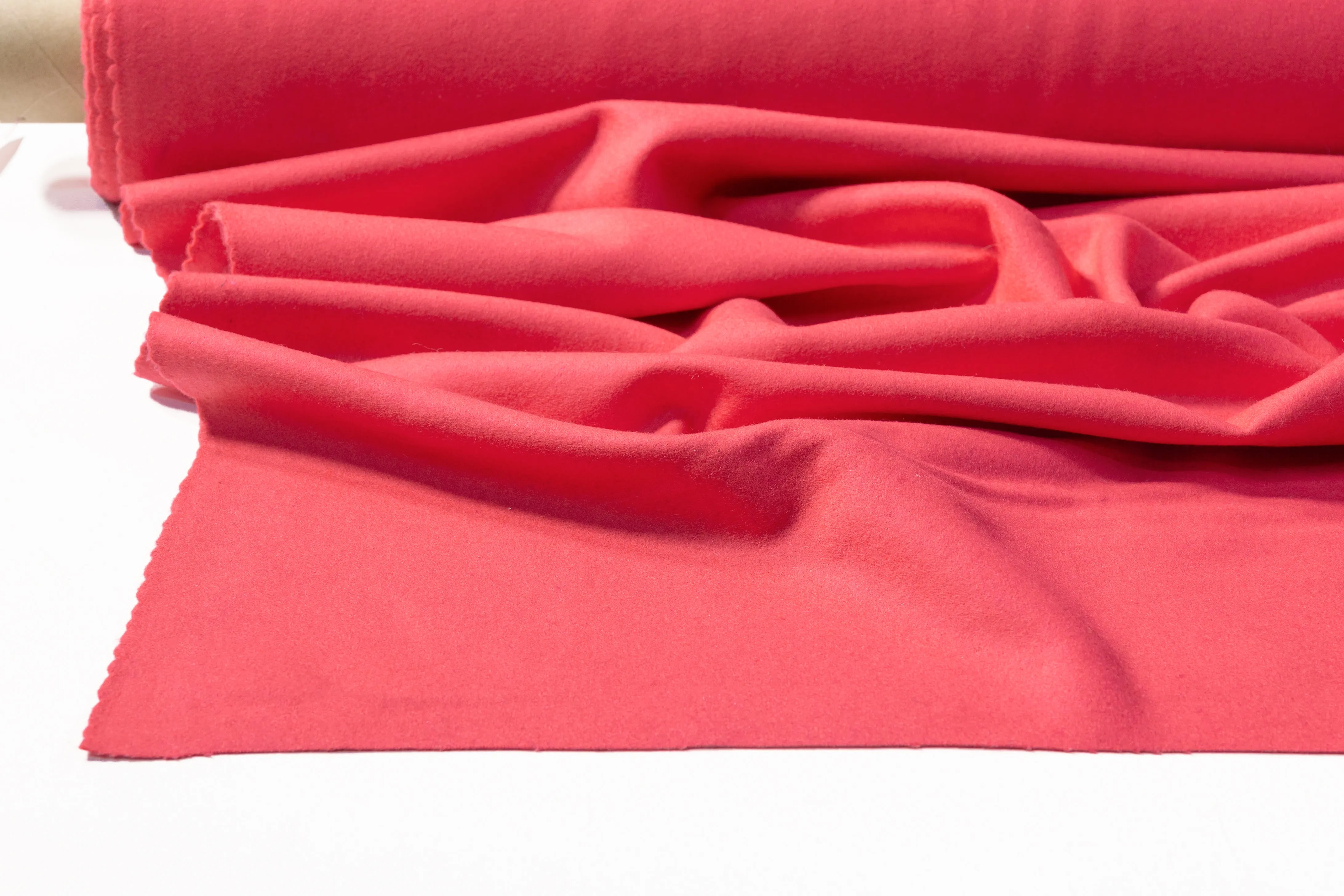 Poly Wool Melton Coating - Pink