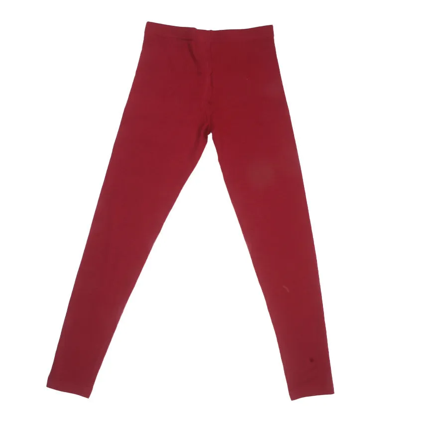 REDTAG Burgundy Leggings for Girls